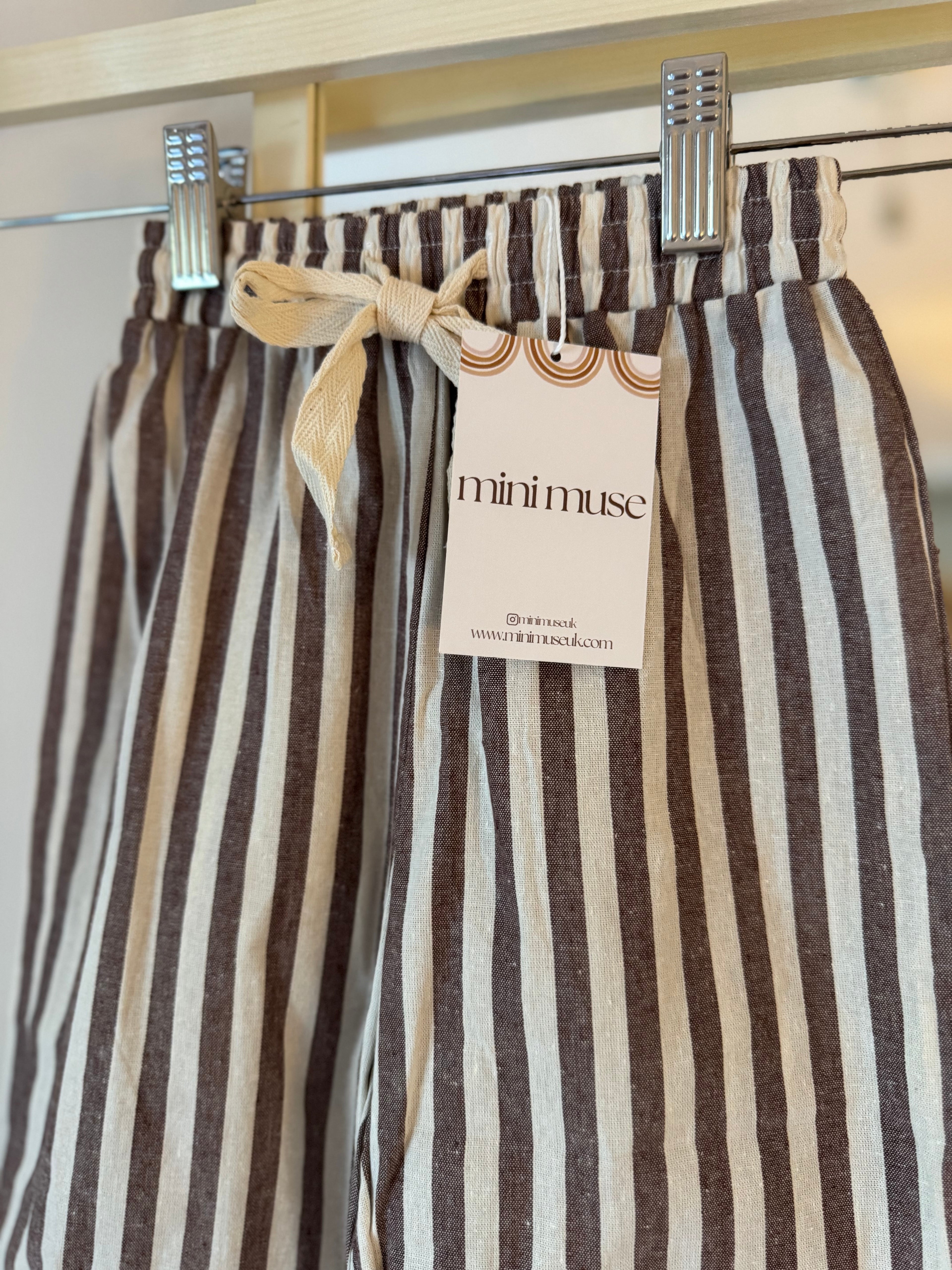 Mini Wide Leg Trousers - Cocoa