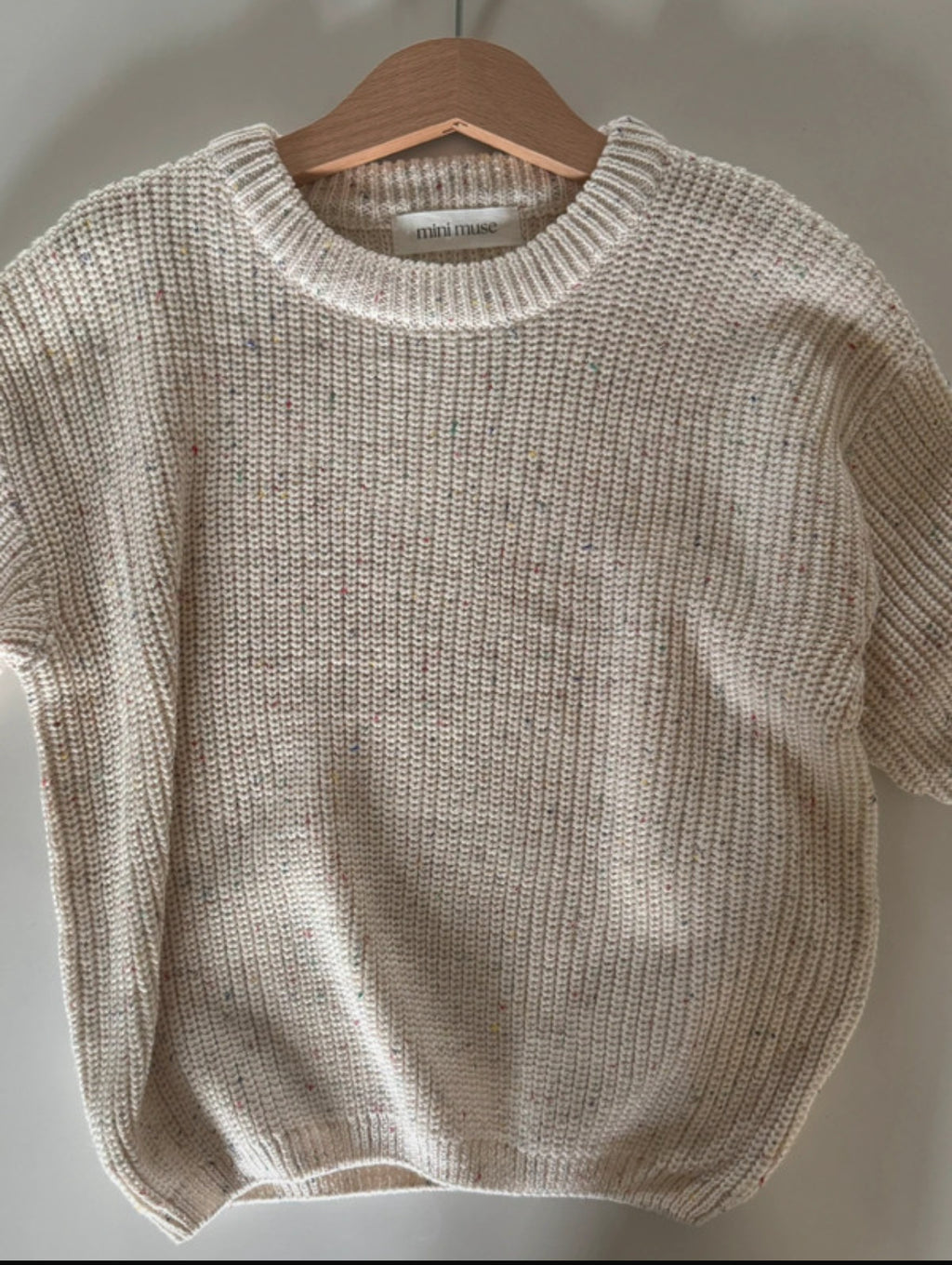 Mini Cosy Knit Jumper - Cream Speckled