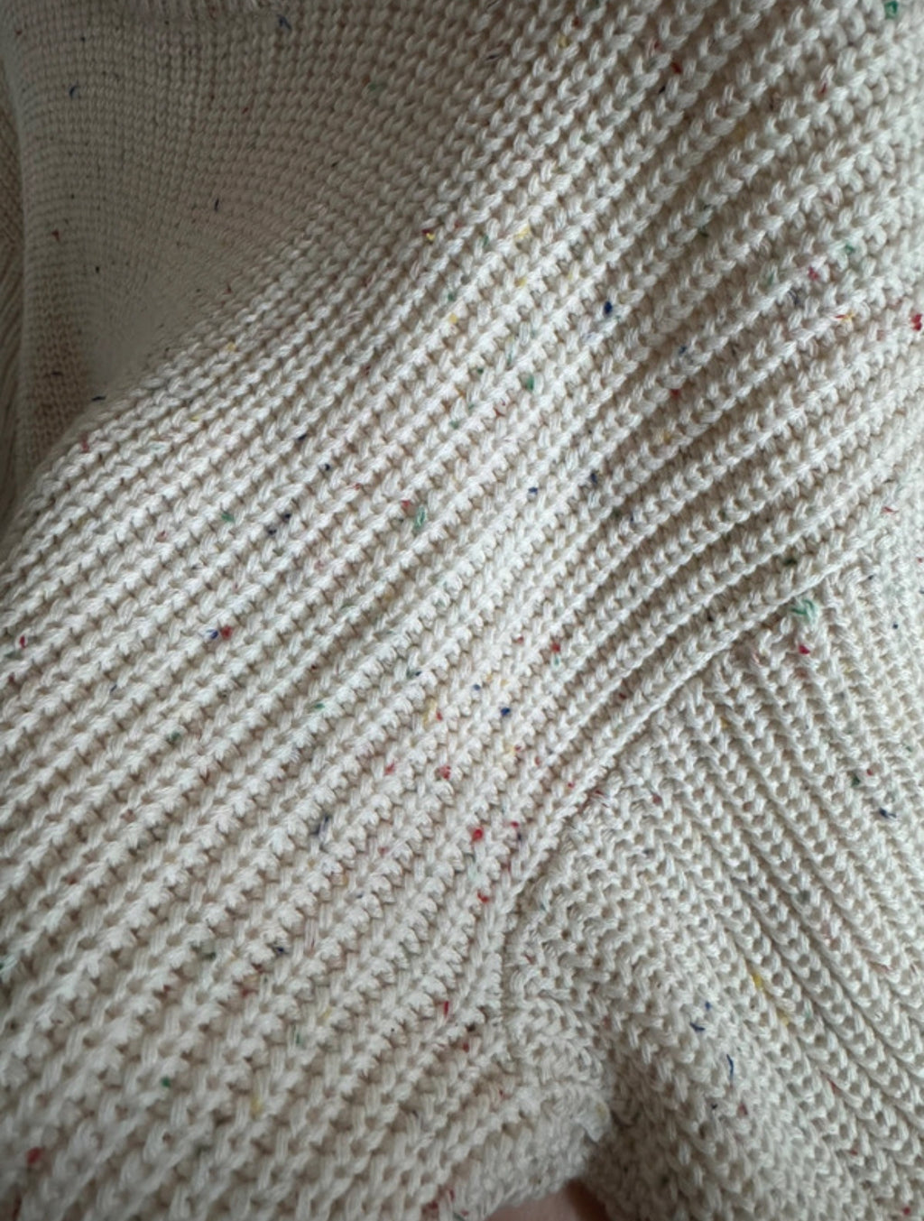 Mini Cosy Knit Jumper - Cream Speckled