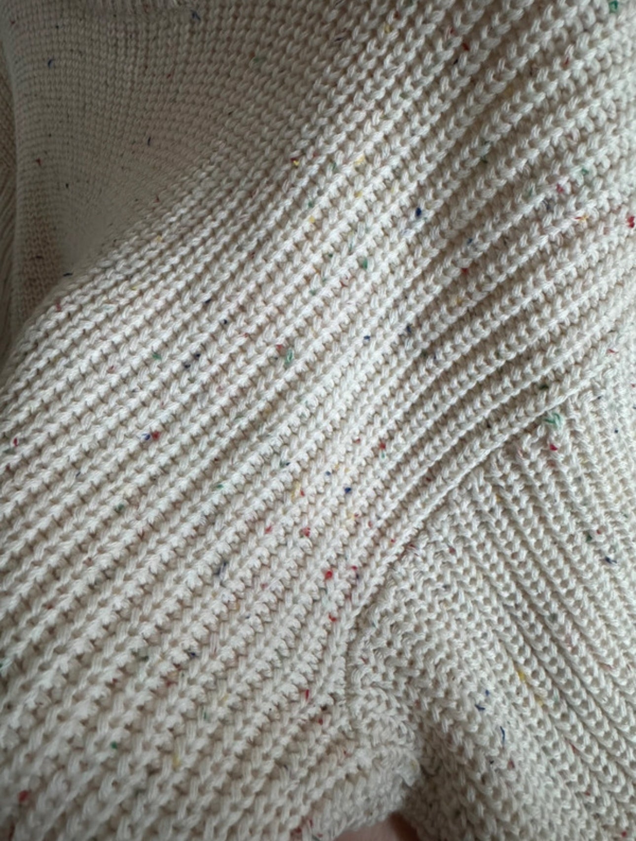 Mini Cosy Knit Jumper - Cream Speckled